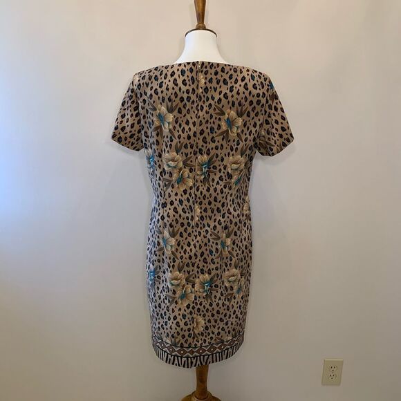 VTG Kathie Lee Women’s Leopard Print Dress Size 12 - Picture 3 of 7